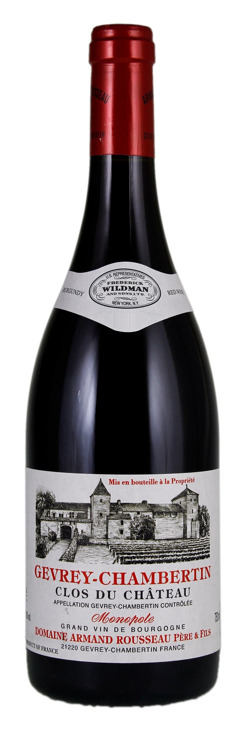 Domaine Armand Rousseau Gevrey-Chambertin Clos du Chateau Monopole 2019  Front Bottle Shot