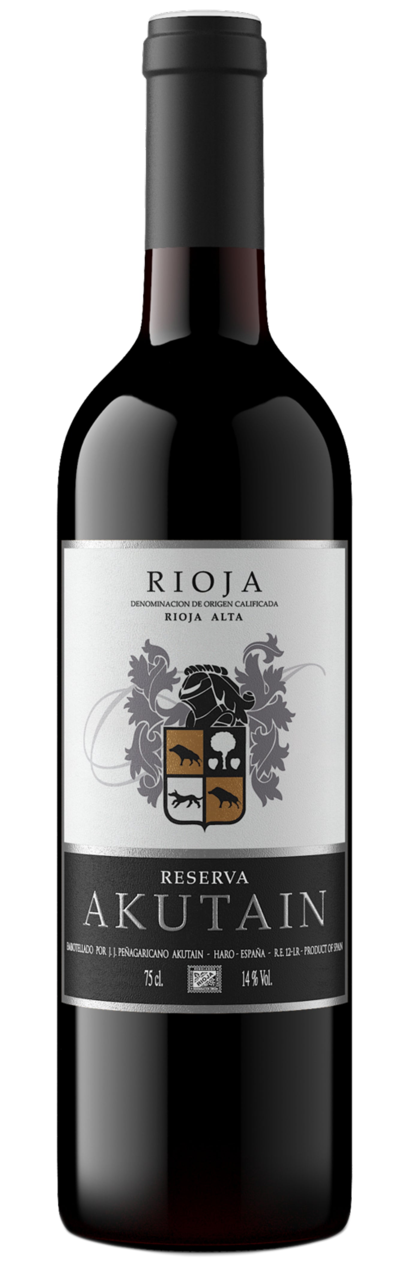 Bodega Akutain Reserva 2017  Front Bottle Shot