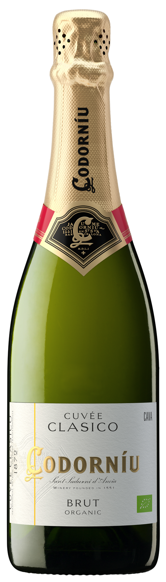 Codorniu Cuvee Clasico Cava Brut  Front Bottle Shot