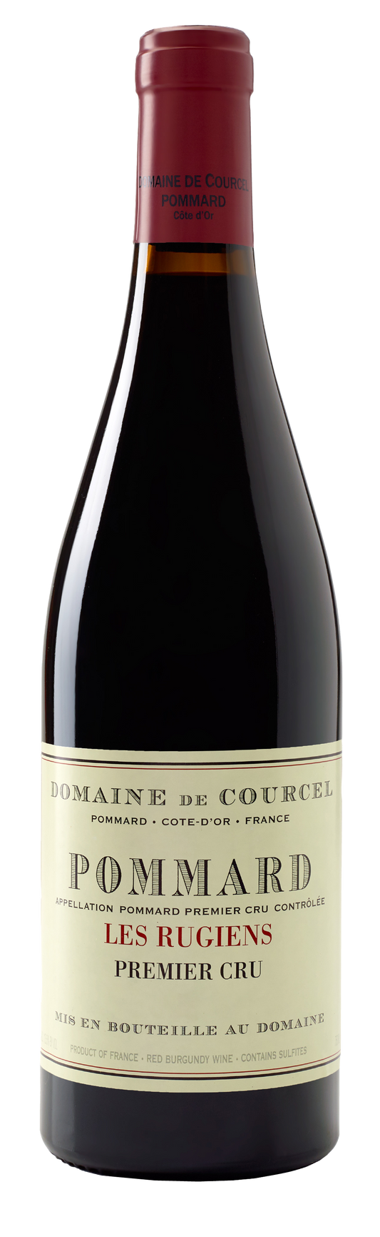 Domaine de Courcel Pommard Les Rugiens Premier Cru 2018  Front Bottle Shot
