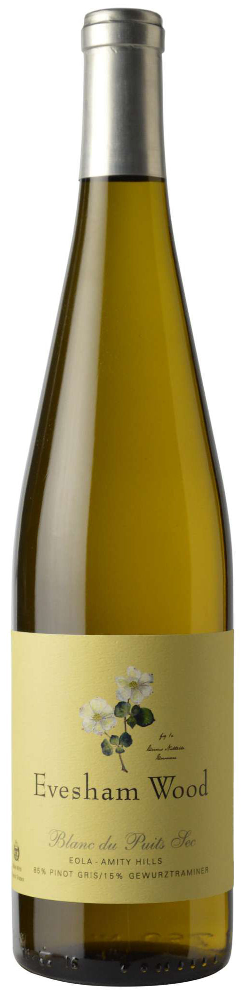 Evesham Wood Blanc du Puits Sec 2023  Front Bottle Shot