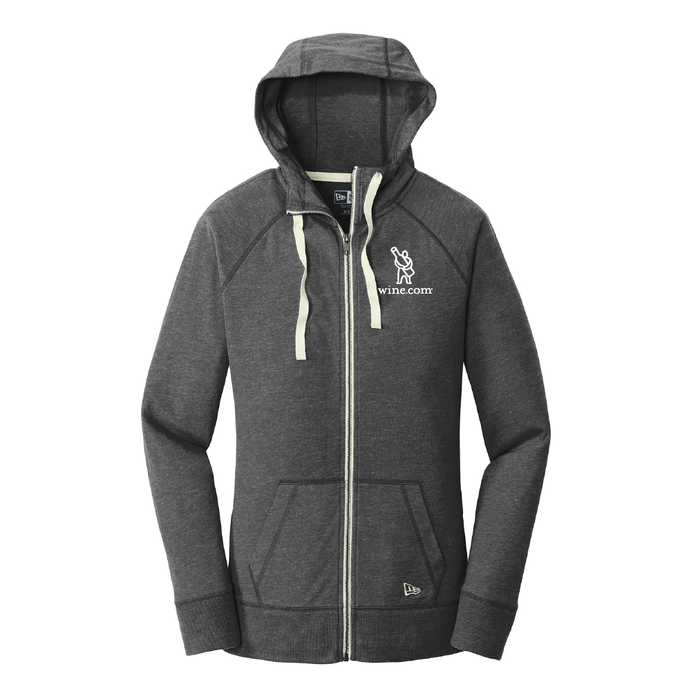 Ladies' Full Zip Hoodie in Black Heather – Medium