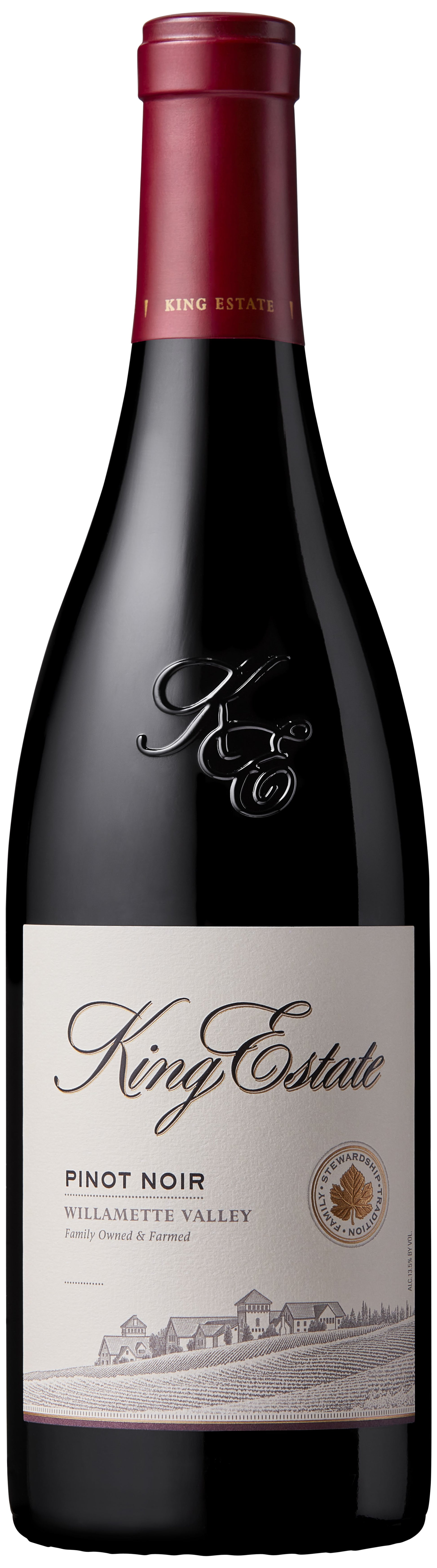 King Estate Willamette Valley Pinot Noir 2022  Front Bottle Shot