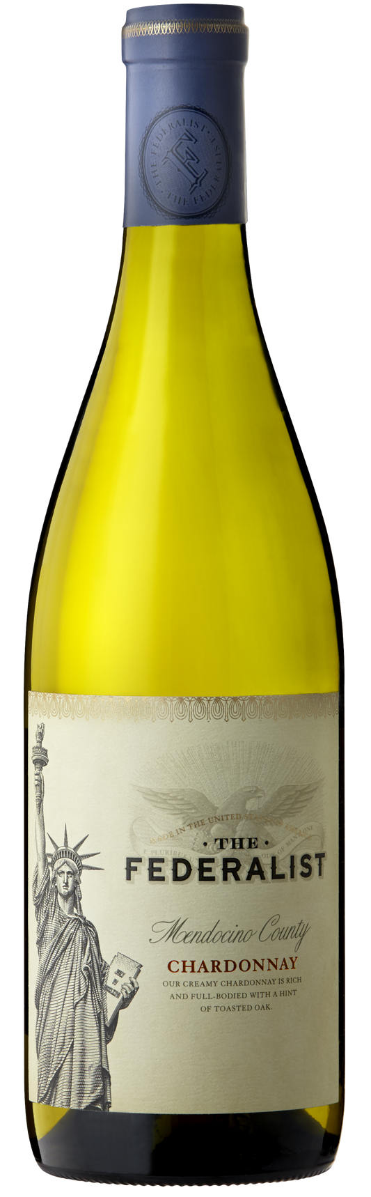 The Federalist Chardonnay 2022  Front Bottle Shot