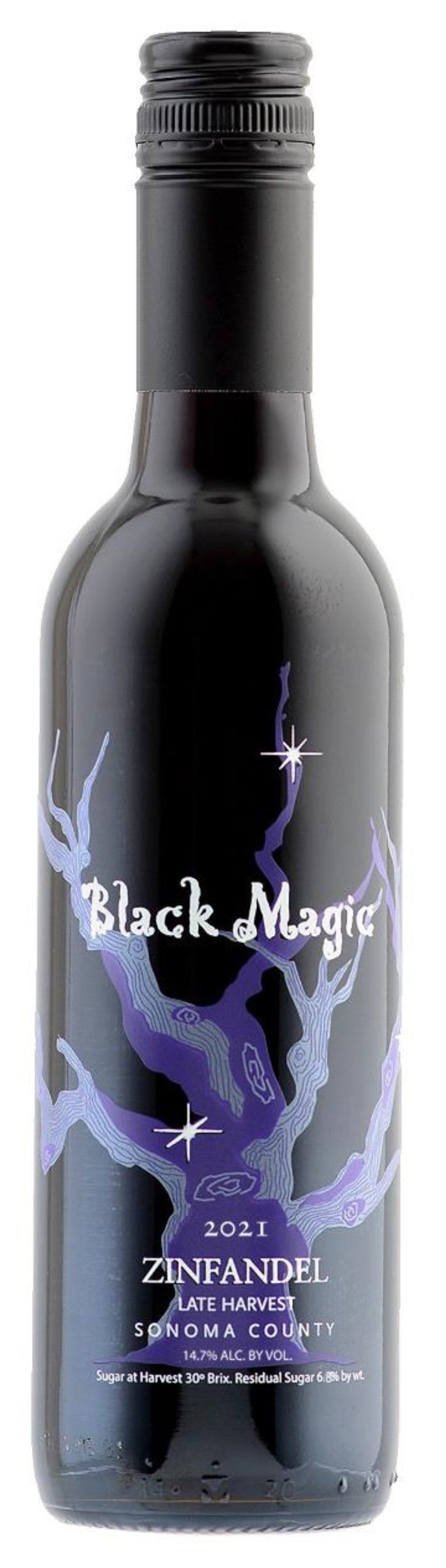 Carol Shelton Black Magic Late Harvest Zinfandel (375ML half-bottle) 2021  Front Bottle Shot
