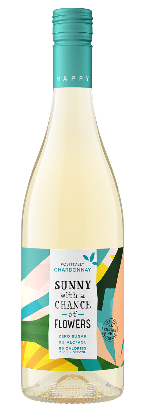Sunny With a Chance of Flowers Chardonnay 2023  Front Bottle Shot
