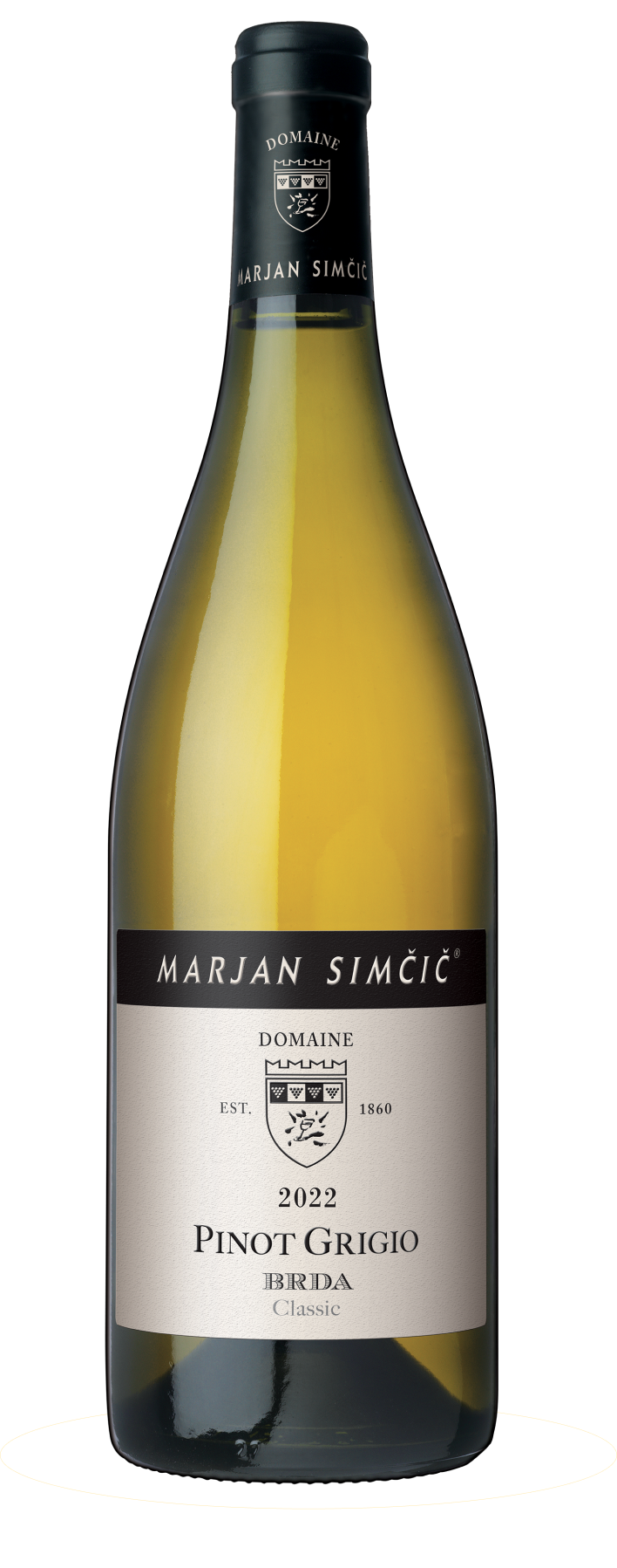 Marjan Simcic BRDA Classic Pinot Grigio 2022  Front Bottle Shot