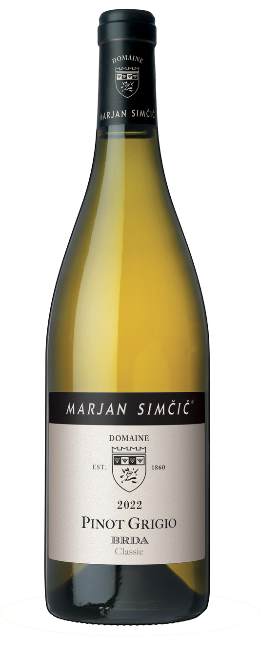 Marjan Simcic BRDA Classic Pinot Grigio 2022  Front Bottle Shot