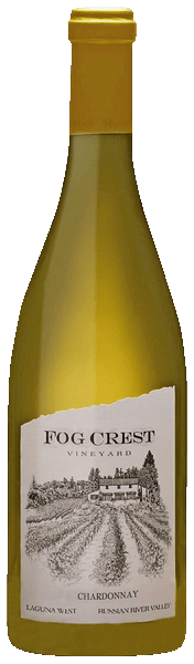 Fog Crest Vineyard Laguna West Chardonnay 2019  Front Bottle Shot