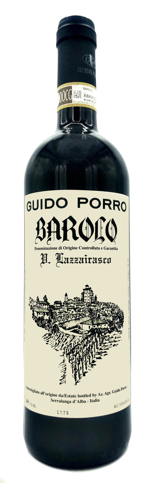 Guido Porro Vigna Lazzairasco Barolo 2020  Front Bottle Shot