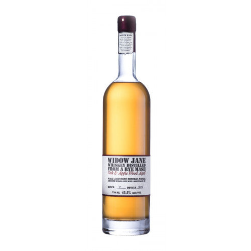 Widow Jane Distilled from a Rye Mash American Oak & Apple Wood Aged Whiskey