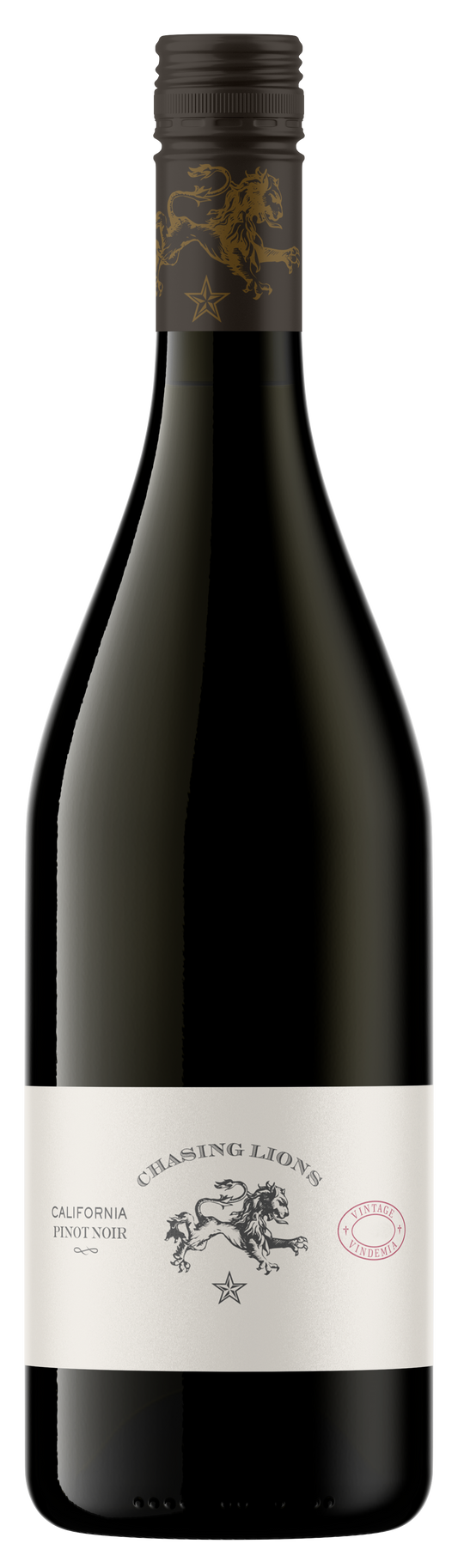 Chasing Lions Pinot Noir 2022  Front Bottle Shot