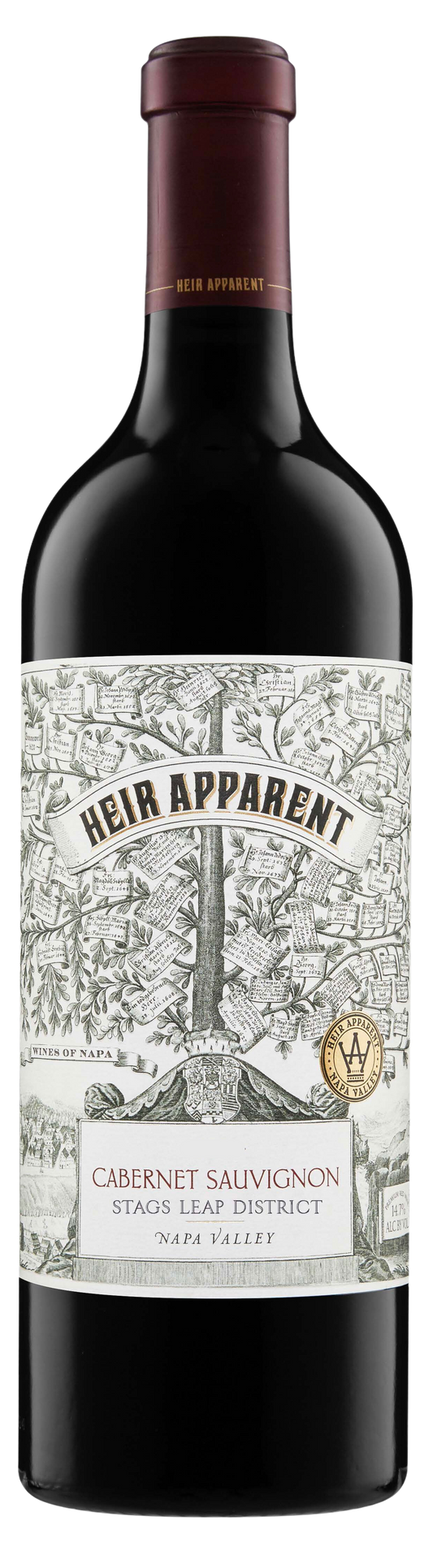 Heir Apparent Stags Leap District Cabernet Sauvignon 2021  Front Bottle Shot