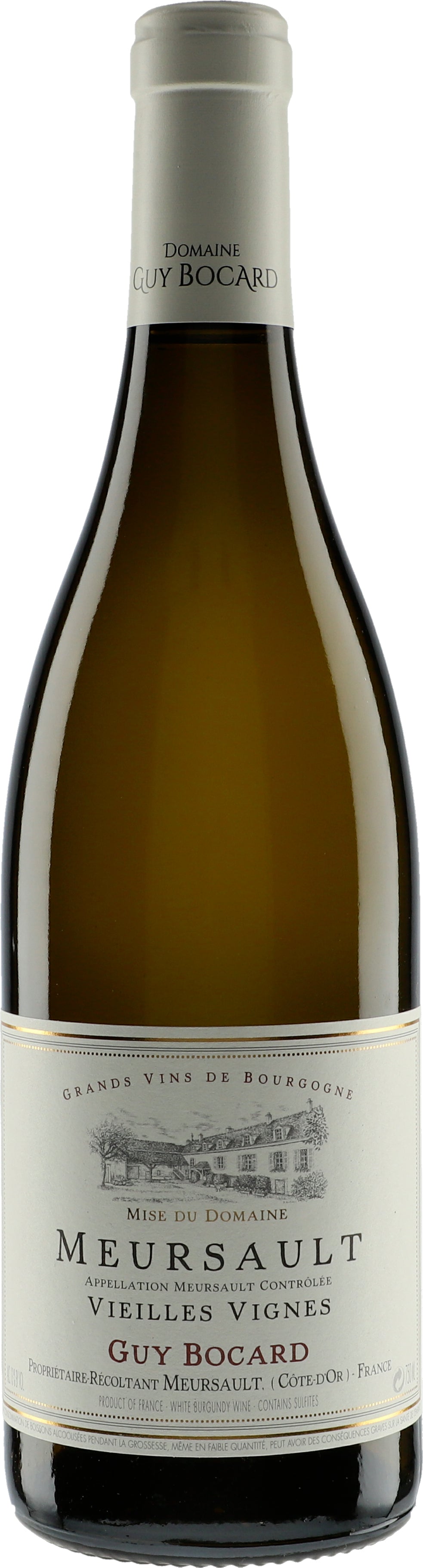 Guy Bocard Meursault Vieilles Vignes 2021  Front Bottle Shot