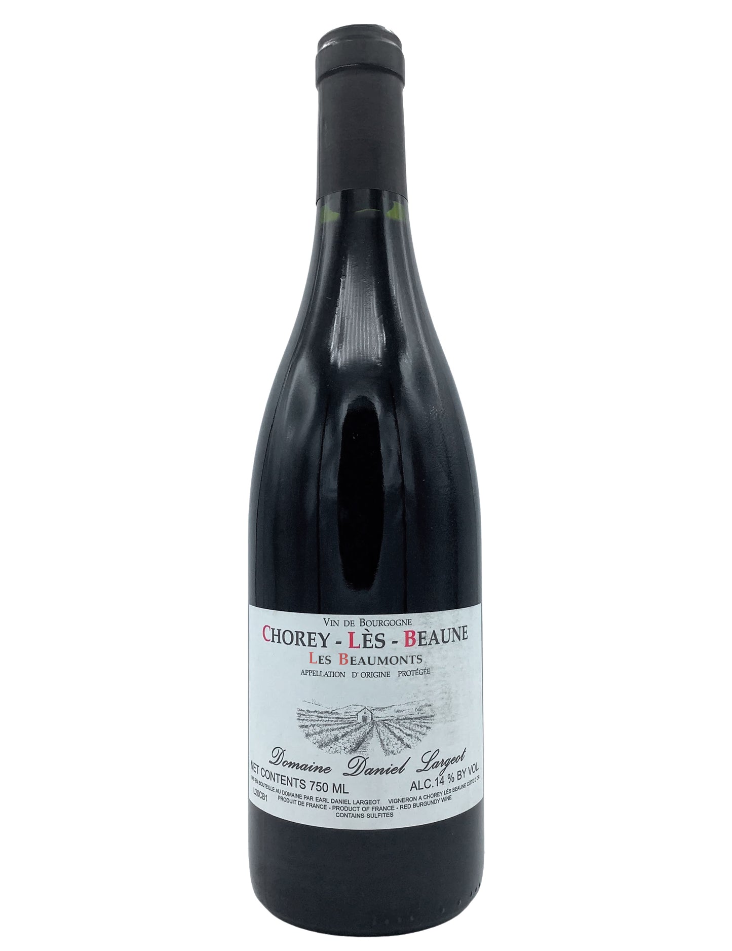 Daniel Largeot Chorey-les-Beaune Les Beaumonts 2020  Front Bottle Shot