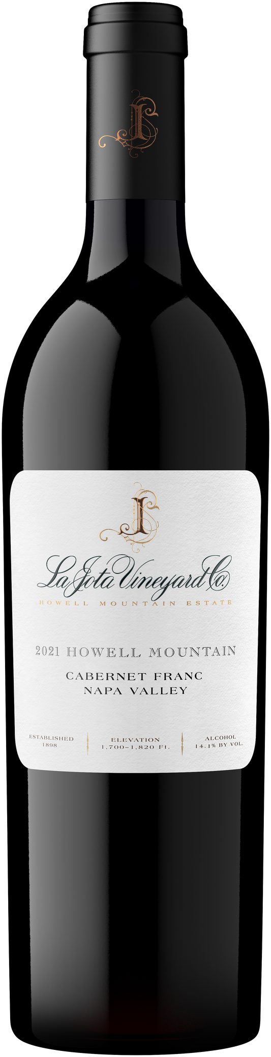 La Jota Howell Mountain Cabernet Franc 2021  Front Bottle Shot