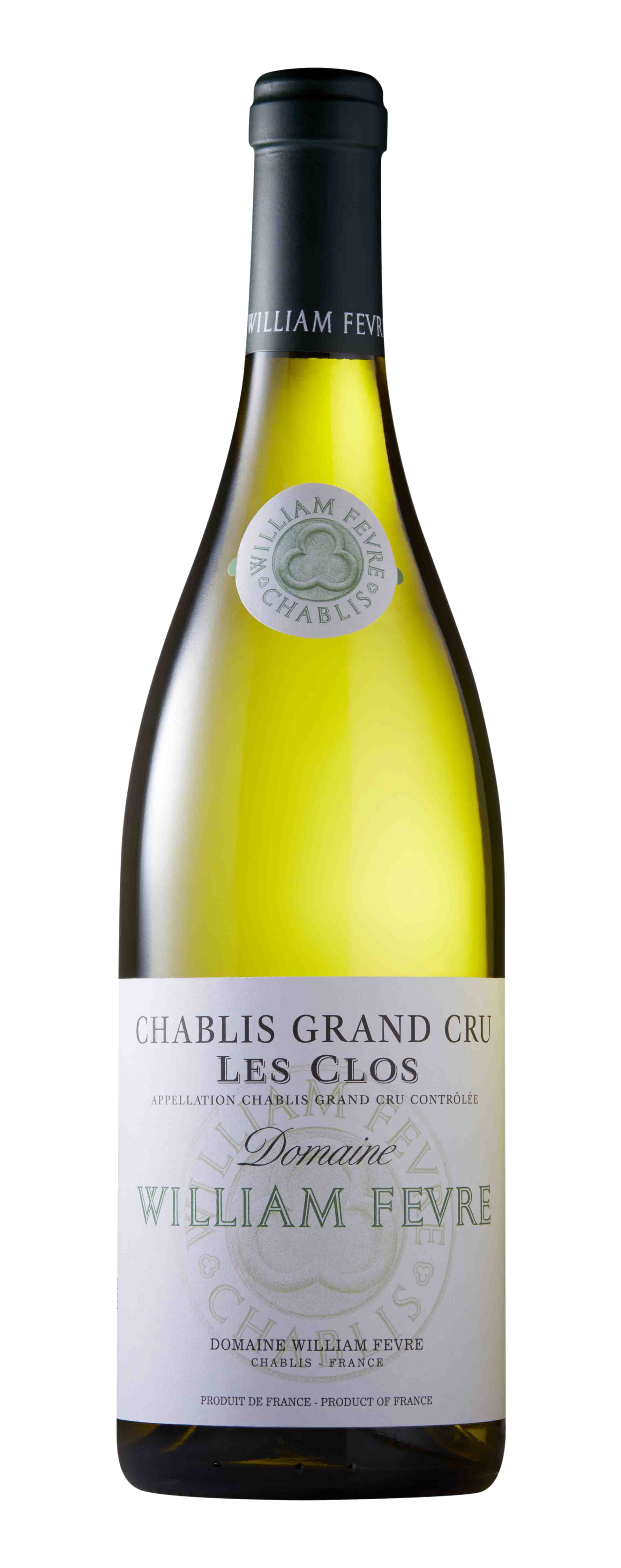 William Fevre Chablis Les Clos Grand Cru 2022  Front Bottle Shot