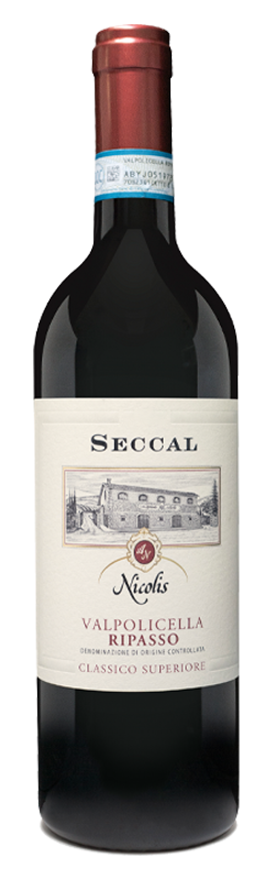 Nicolis Seccal Ripasso Valpolicella Classico Superiore 2019  Front Bottle Shot