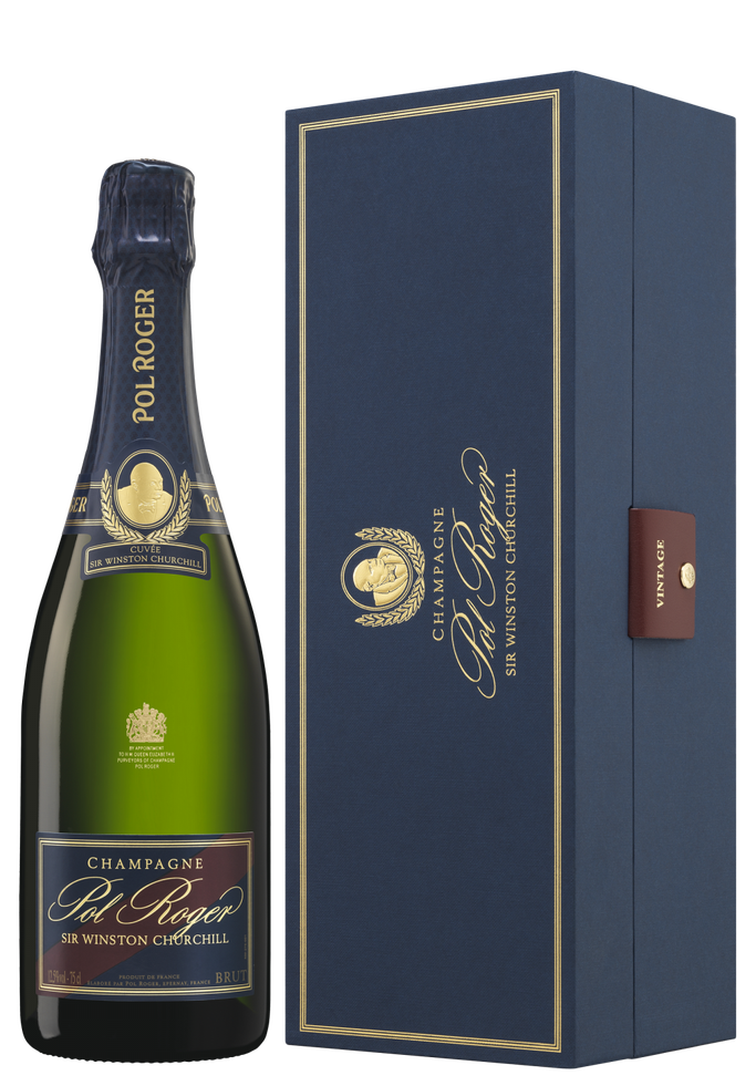 Pol Roger Sir Winston Churchill Brut with Gift Box 2015  Front Bottle Shot