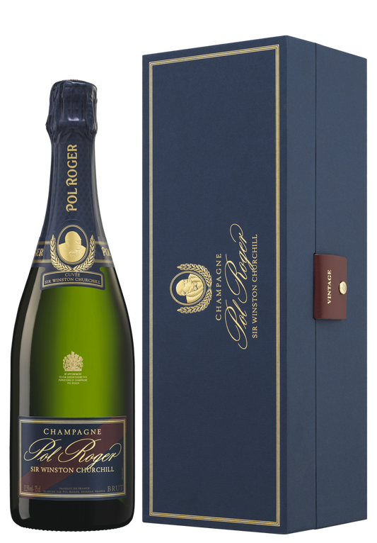 Pol Roger Sir Winston Churchill Brut with Gift Box 2015  Front Bottle Shot