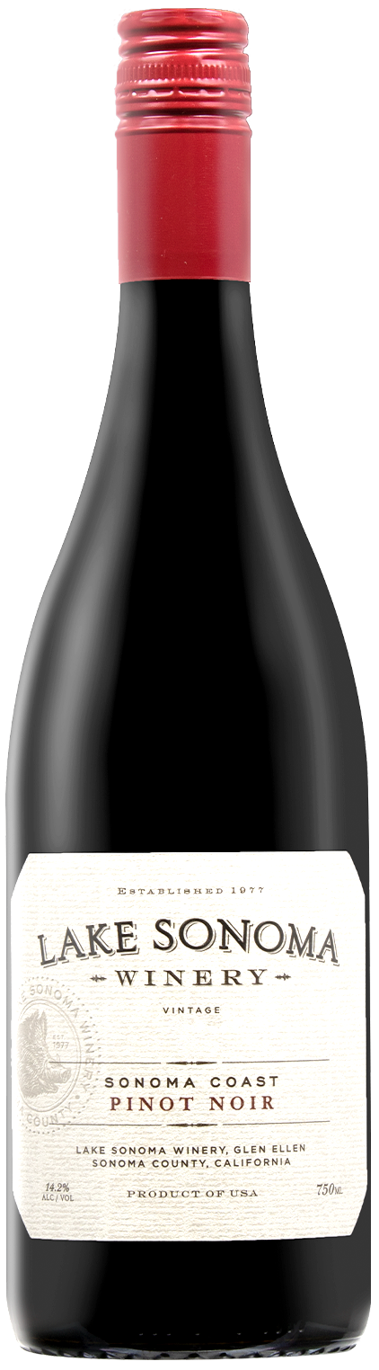 Lake Sonoma Winery Sonoma Coast Pinot Noir 2022  Front Bottle Shot