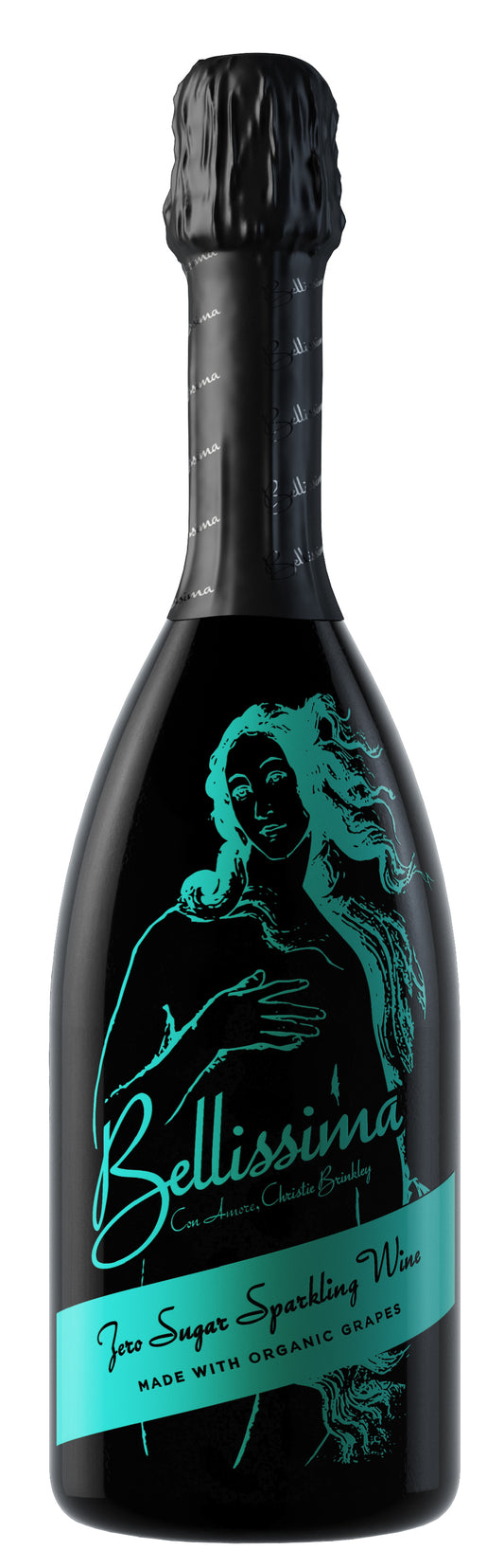 Bellissima Zero Sugar Sparkling Wine  Front Bottle Shot
