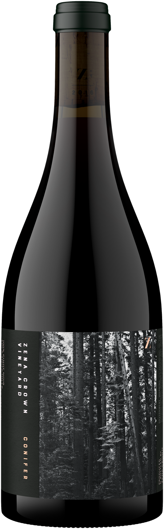 Zena Crown Vineyard Conifer Pinot Noir 2021  Front Bottle Shot