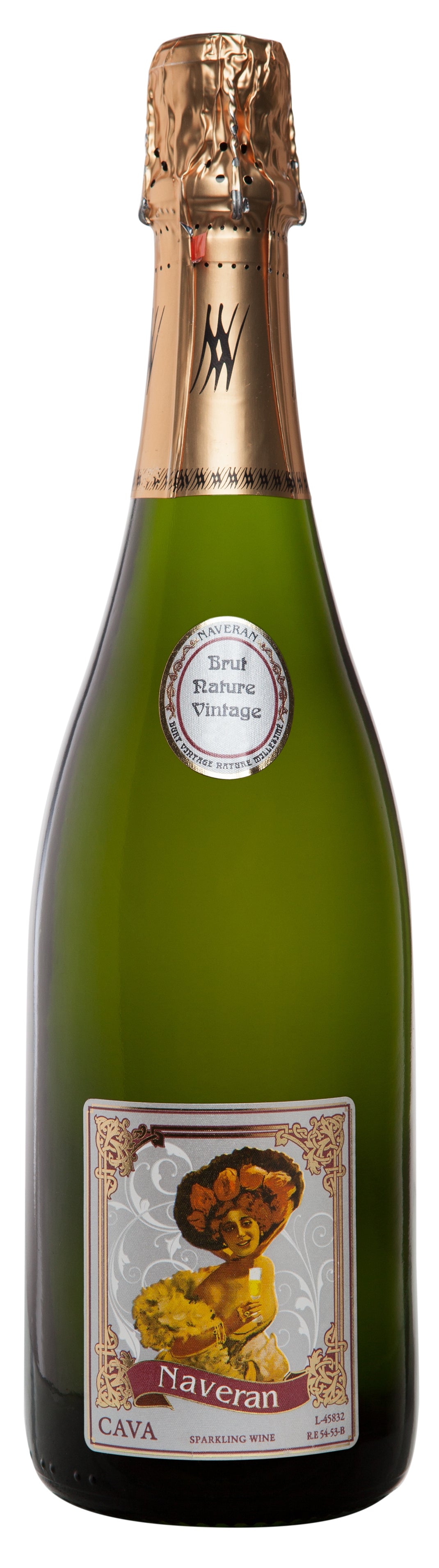 Bodegas Naveran Brut Nature Cava 2022  Front Bottle Shot