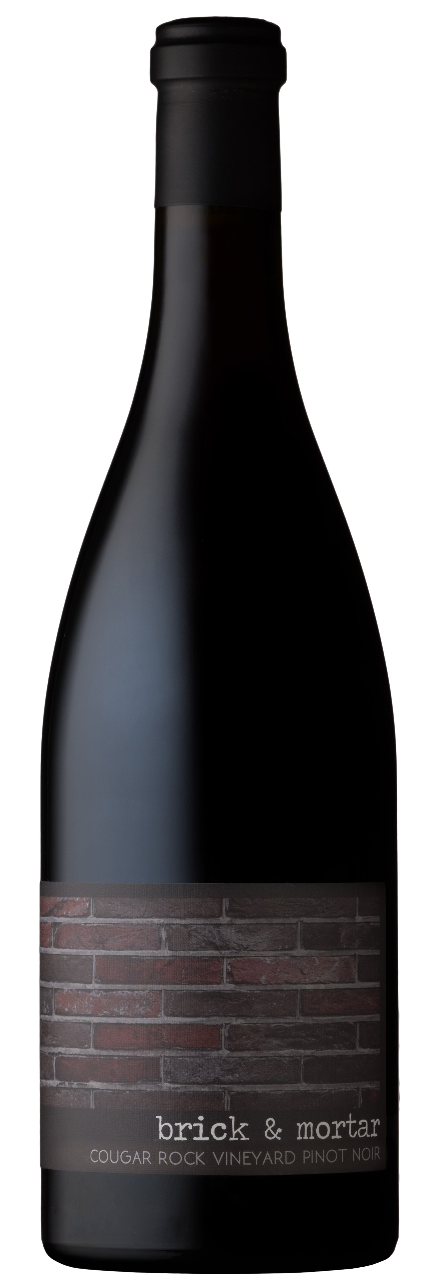 Brick & Mortar Cougar Rock Pinot Noir 2019  Front Bottle Shot
