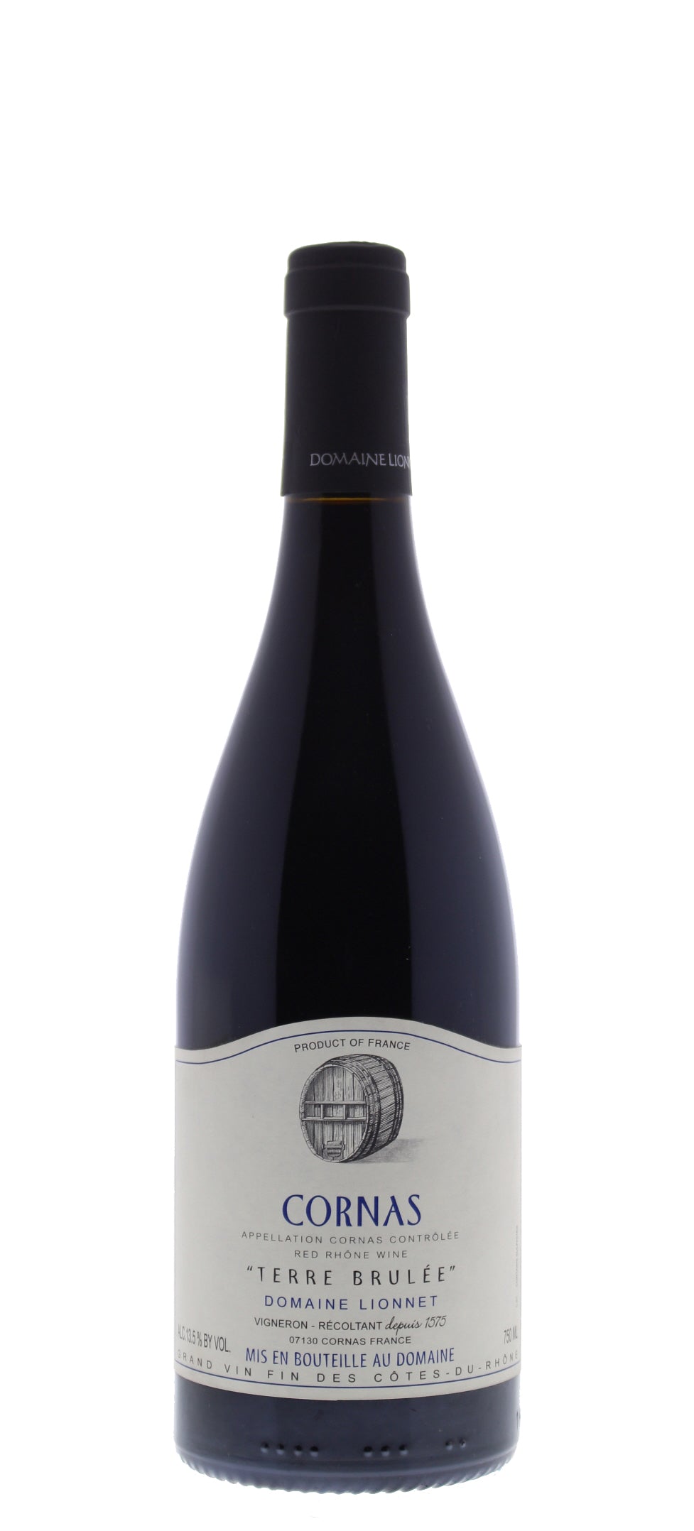 Domaine Lionnet Cornas Terre Brulee 2019  Front Bottle Shot