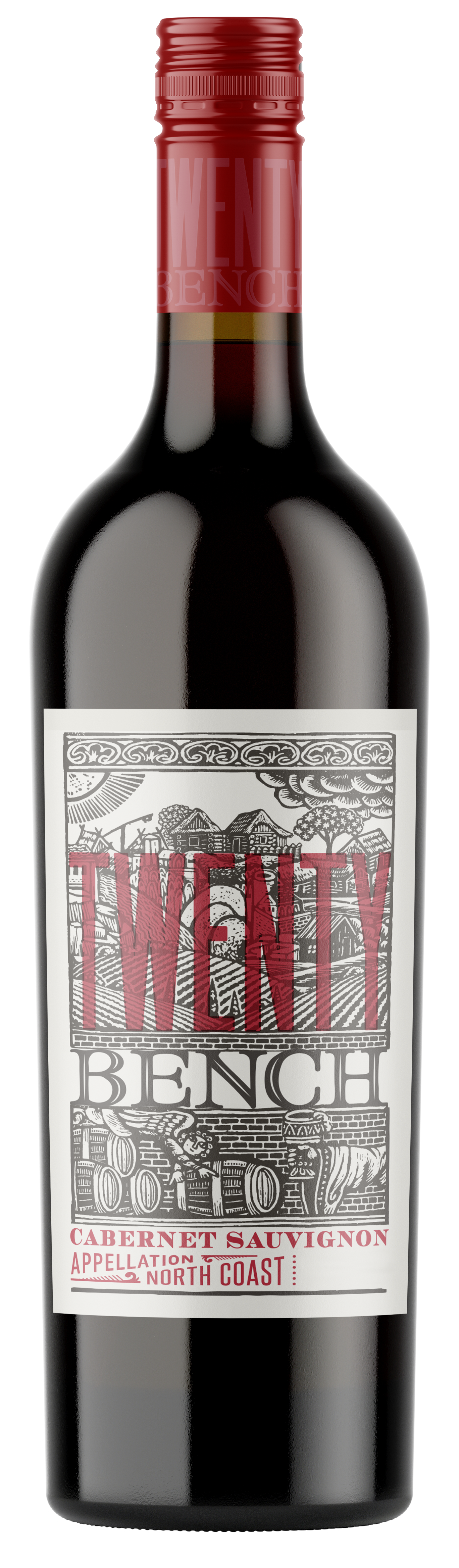 Twenty Bench North Coast Cabernet Sauvignon 2021  Front Bottle Shot