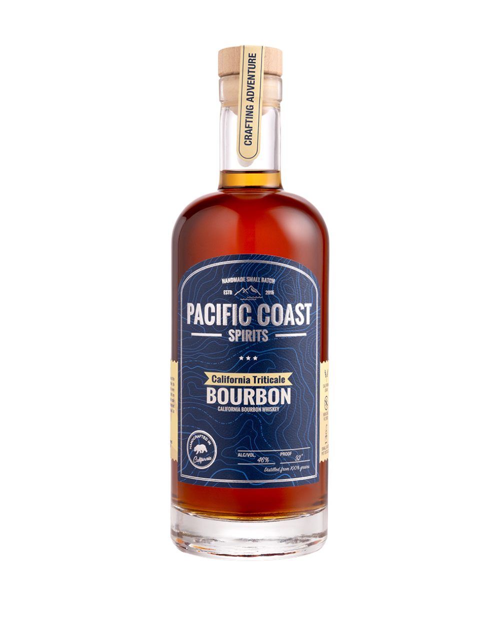 PACIFIC COAST CALIFORNIA TRITICALE BOURBON WHISKEY 750 ML