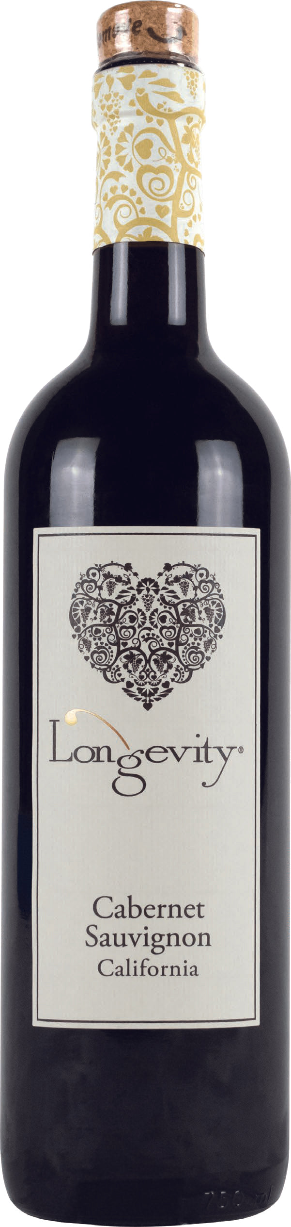 Longevity Wines Cabernet Sauvignon 2021  Front Bottle Shot