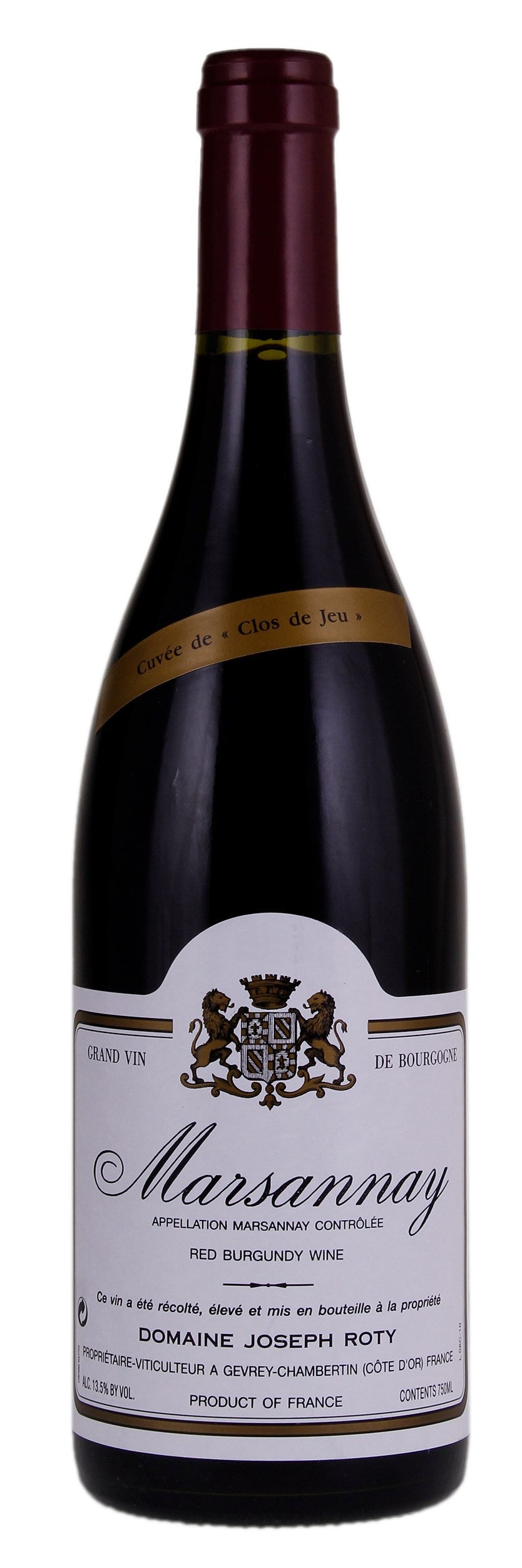 Domaine Joseph Roty Marsannay Clos de Jeu 2017  Front Bottle Shot