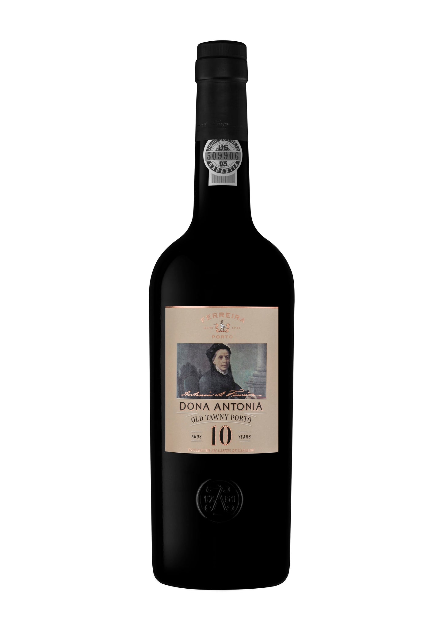 Ferreira Porto Dona Antonia 10 Year Tawny Port Front Bottle Shot