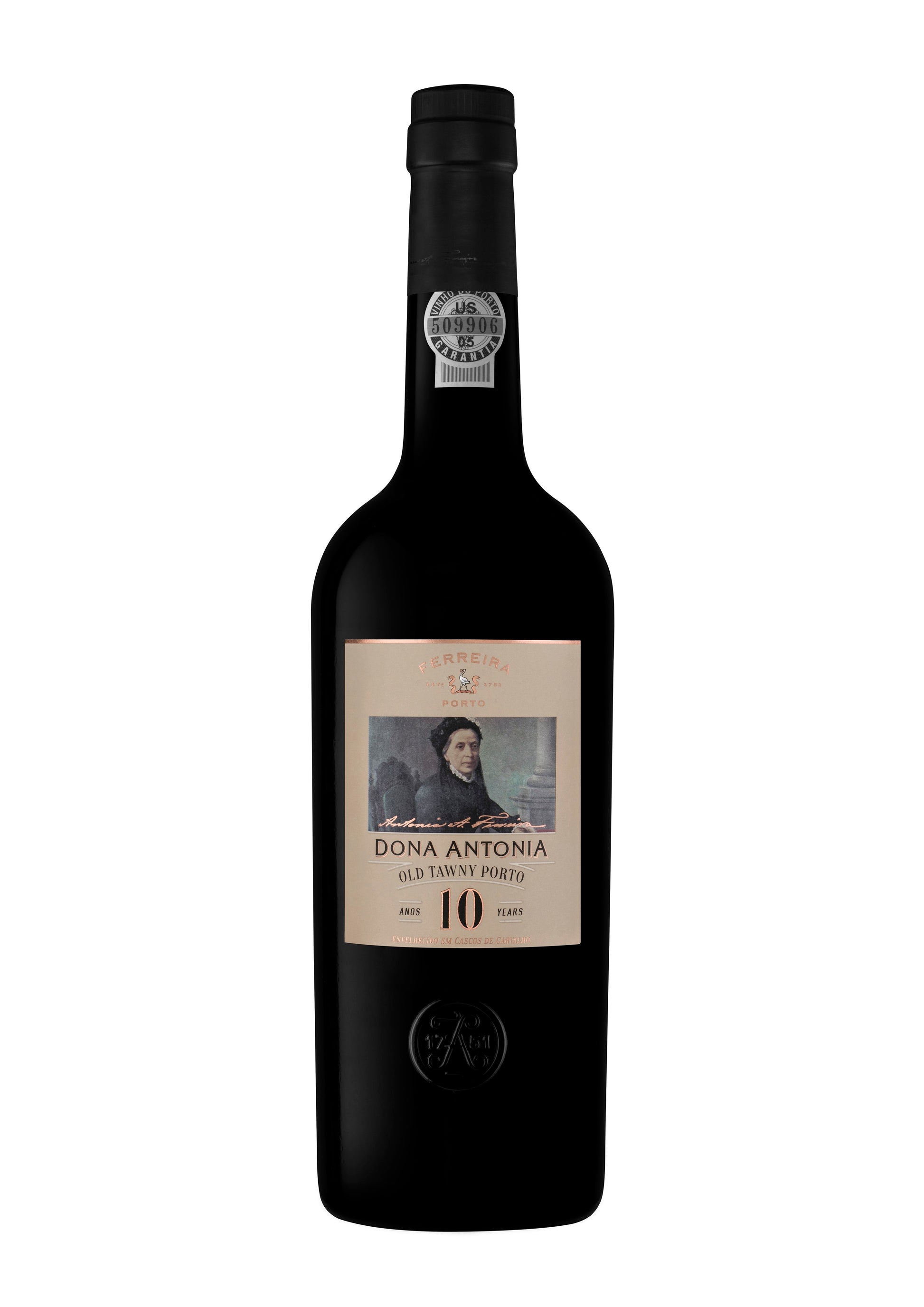Ferreira Porto Dona Antonia 10 Year Tawny Port Front Bottle Shot