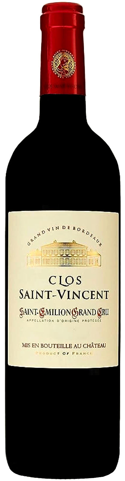 Chateau Clos Saint-Vincent  2018  Front Bottle Shot