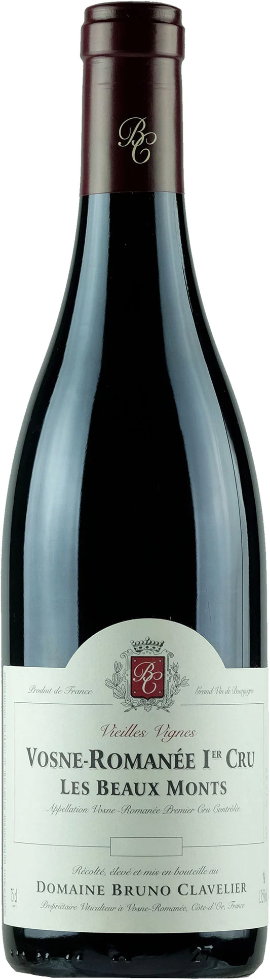 Domaine Bruno Clavelier Vosne-Romanee Les Beaux Monts Vieilles Vignes Premier Cru 2021  Front Bottle Shot