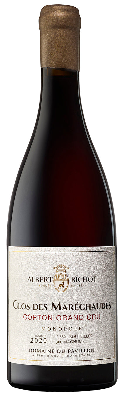 Albert Bichot Corton Clos Des Marechaudes Grand Cru Domaine du Pavillon Monopole 2020  Front Bottle Shot