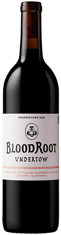 BloodRoot Undertow Red Blend 2022  Front Bottle Shot