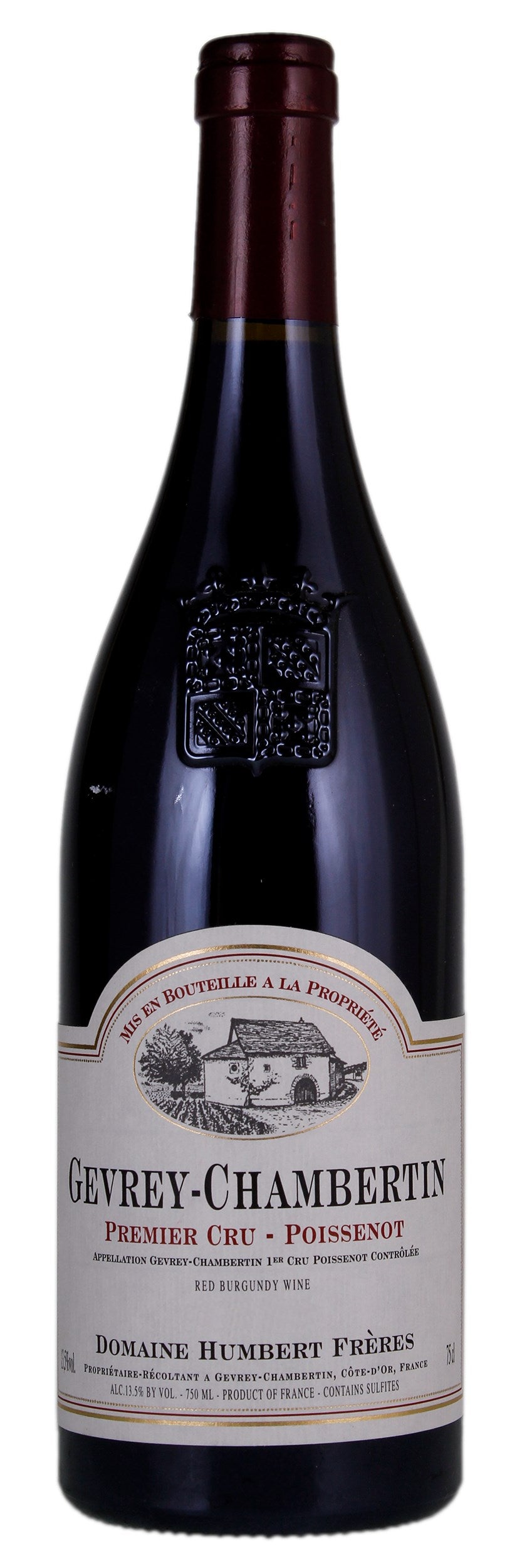 Domaine Humbert Freres Gevrey-Chambertin Poissenot Premier Cru 2017  Front Bottle Shot
