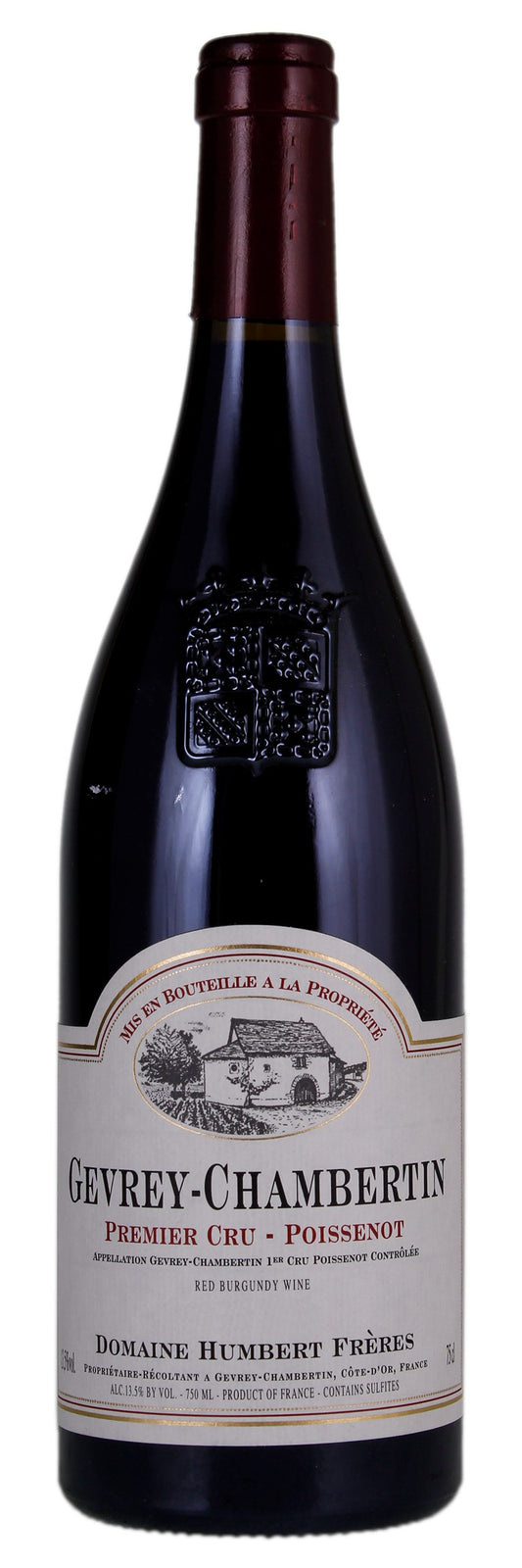 Domaine Humbert Freres Gevrey-Chambertin Poissenot Premier Cru 2017  Front Bottle Shot