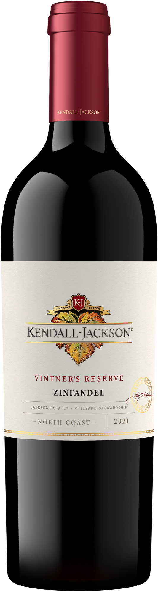 Kendall-Jackson Vintner's Reserve Zinfandel 2021  Front Bottle Shot