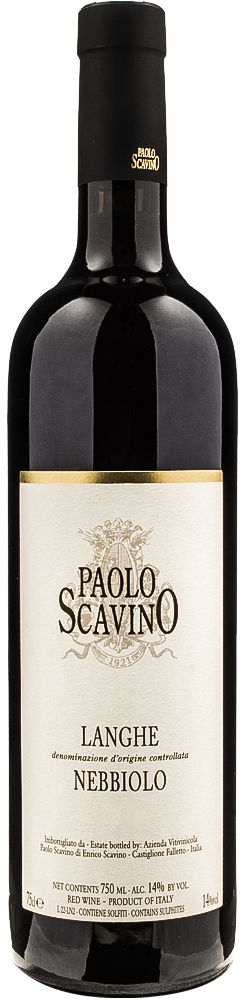 Paolo Scavino Langhe Nebbiolo 2022  Front Bottle Shot