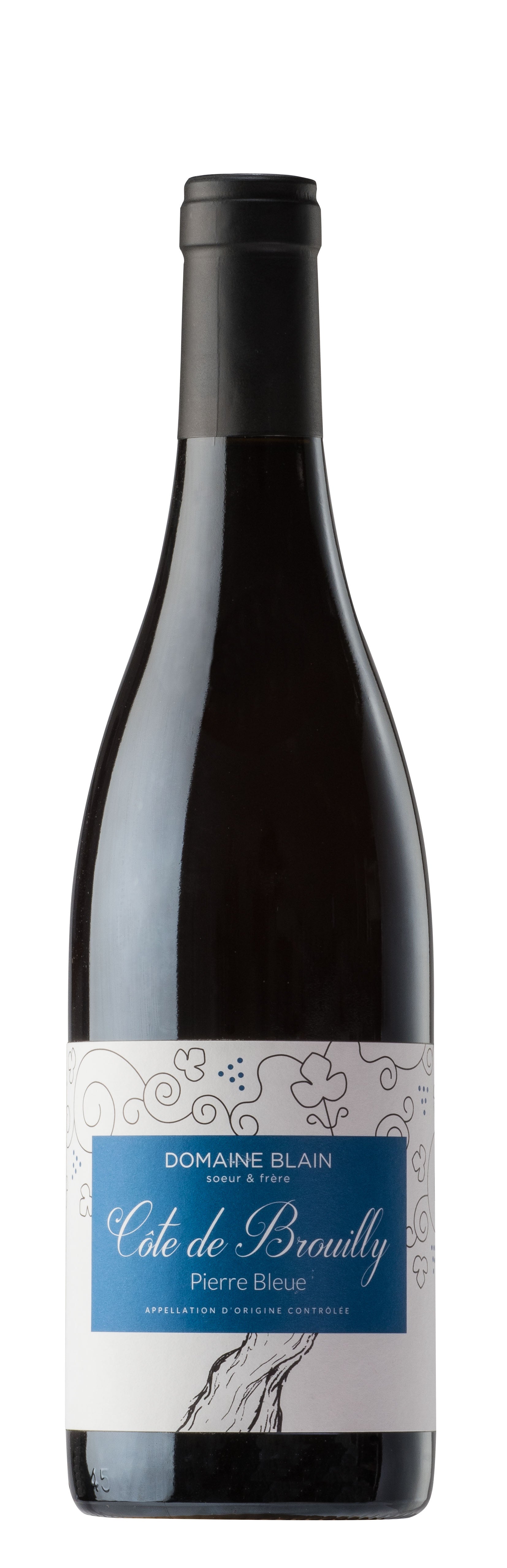 Domaine Blain Cotes de Brouilly Pierre Bleue 2018  Front Bottle Shot
