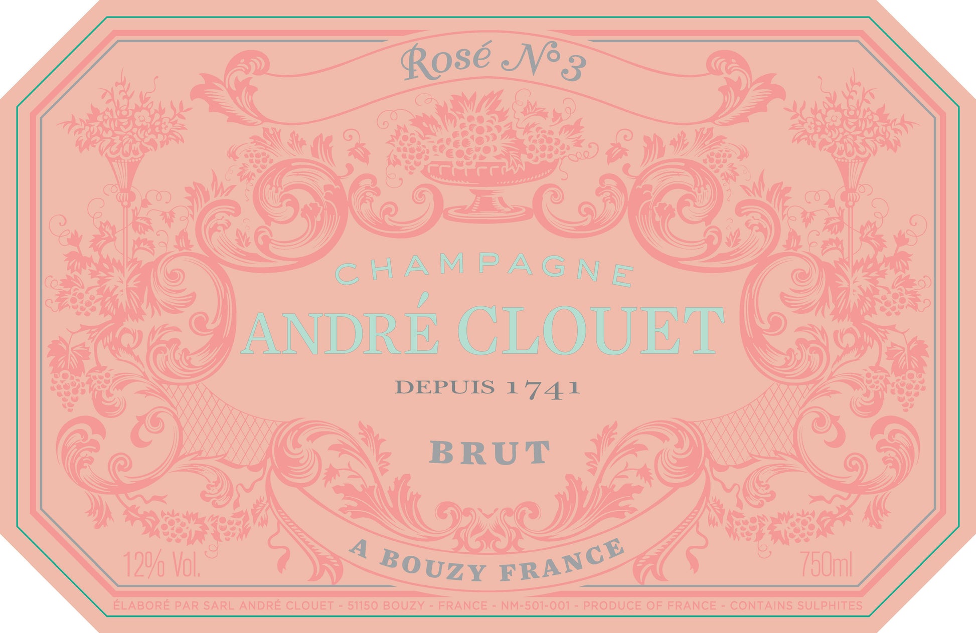 Champagne Andre Clouet Brut Rose No. 3 (1.5 Liter Magnum)
