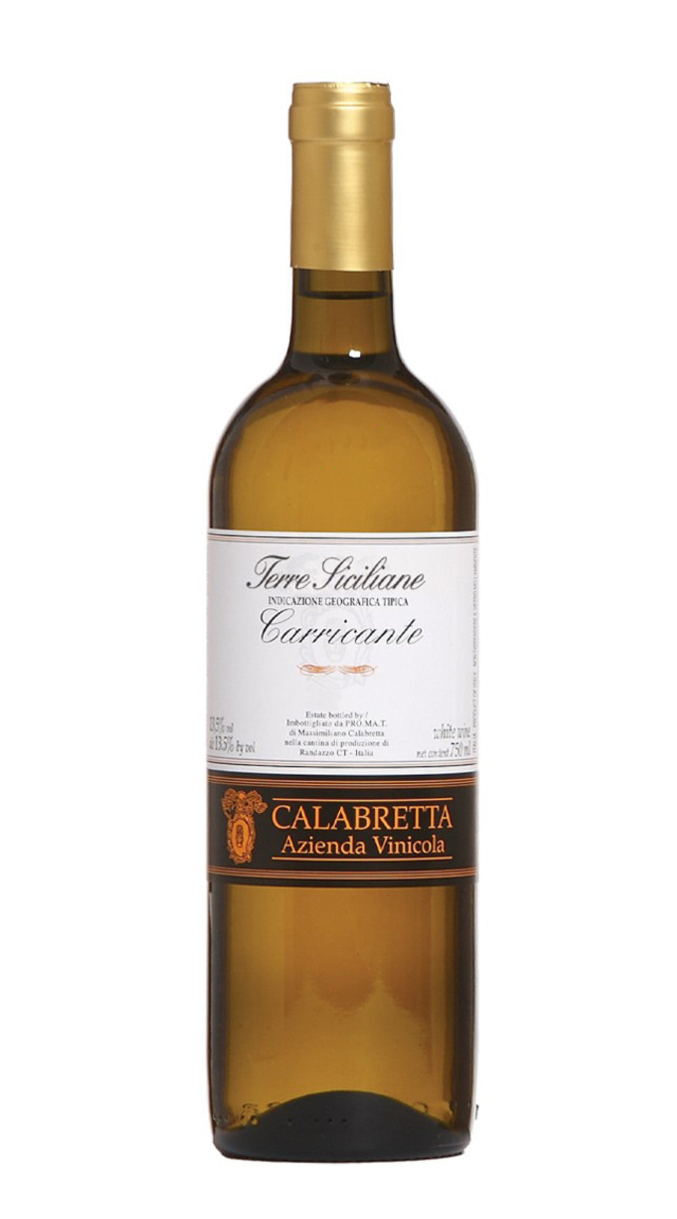 Calabretta Carricante 2022  Front Bottle Shot