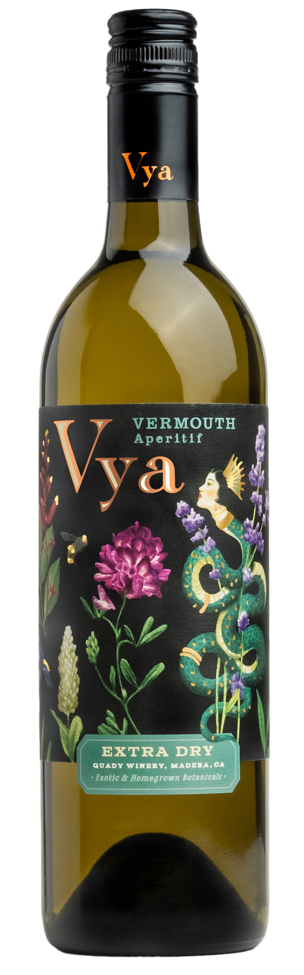 Quady Vya Extra Dry Vermouth  Front Bottle Shot