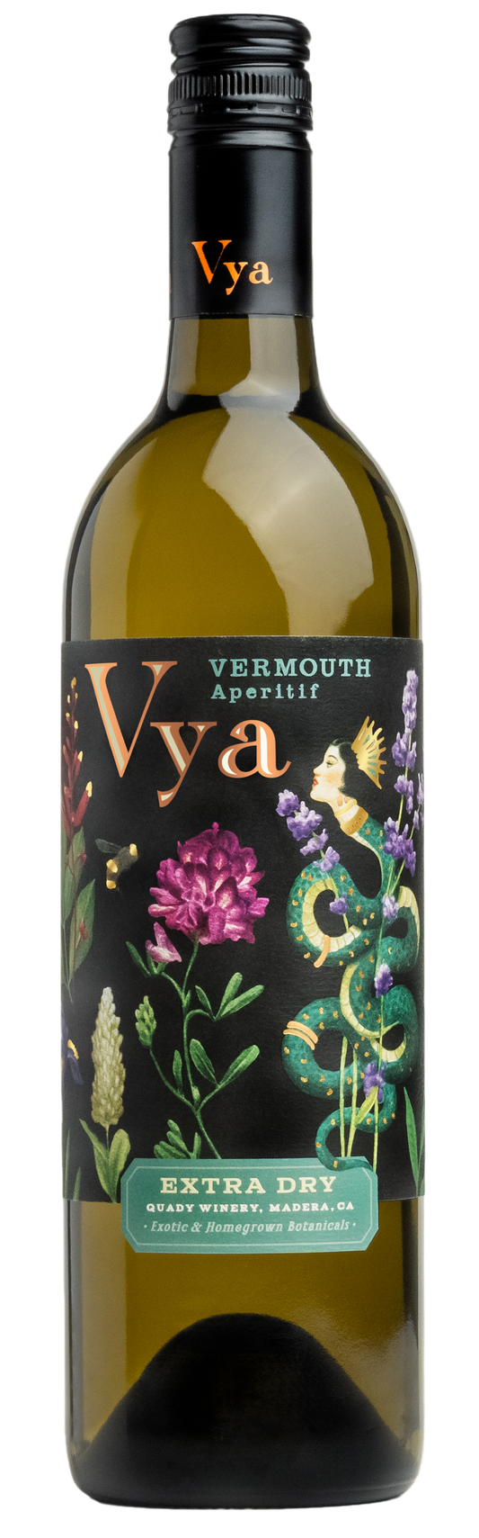 Quady Vya Extra Dry Vermouth  Front Bottle Shot