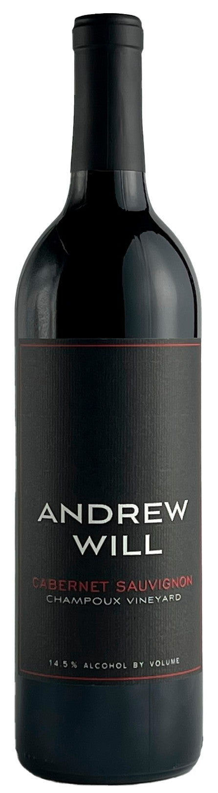 Andrew Will Winery Champoux Vineyard Cabernet Sauvignon 2018  Front Bottle Shot